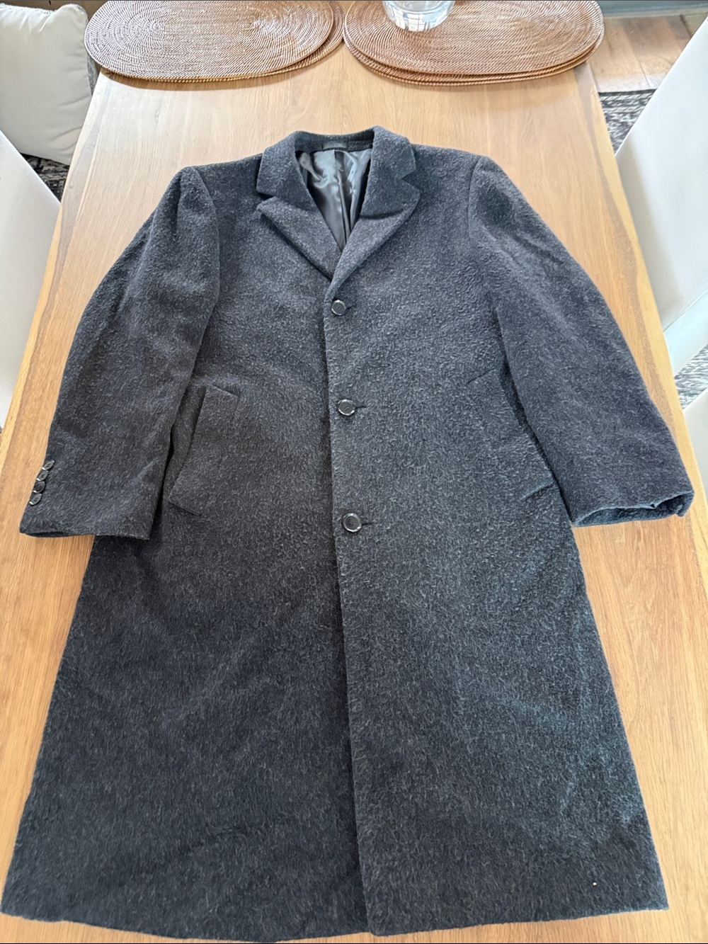 Saks Fifth Avenue Charcoal Gray Wool over Coat. 40R